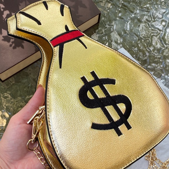 Hello 3 AM Gold Money Bag Crossbody Clutch - Picture 13 of 13